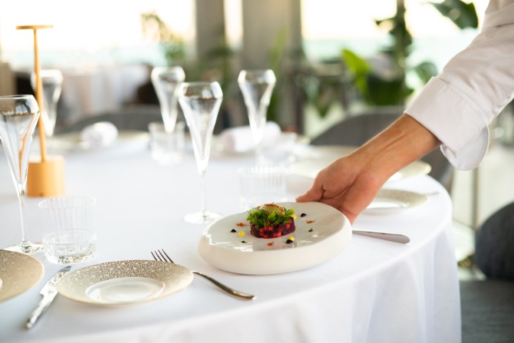 Dining on Sindalah — destination context, not Haru Wa interior