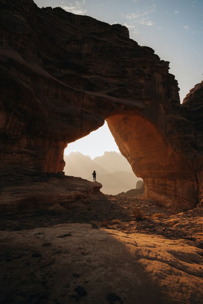 A natural cave opening in Hisma