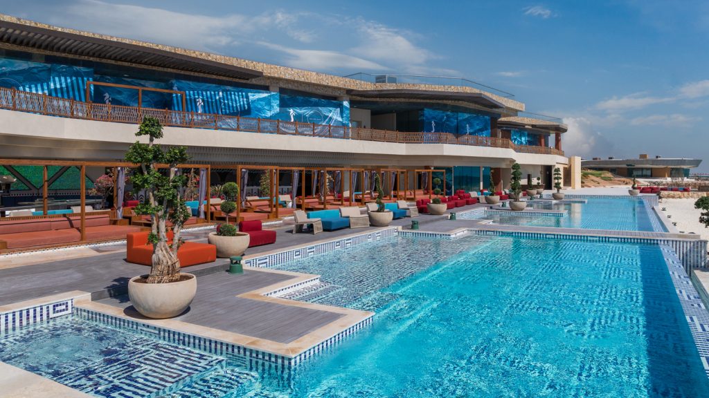 Sindalah Beach Club pool — island leisure context, not a verified image of the Sports Club